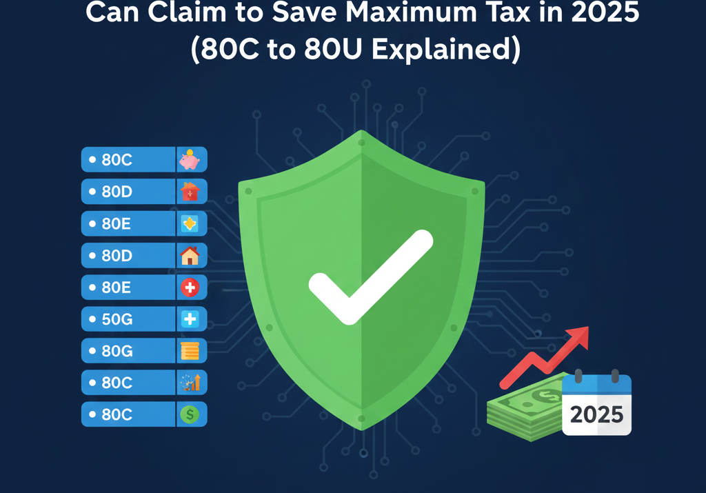 ✅ Top 10 Income Tax Deductions You Can Claim to Save Maximum Tax in 2025 (80C to 80U Explained)