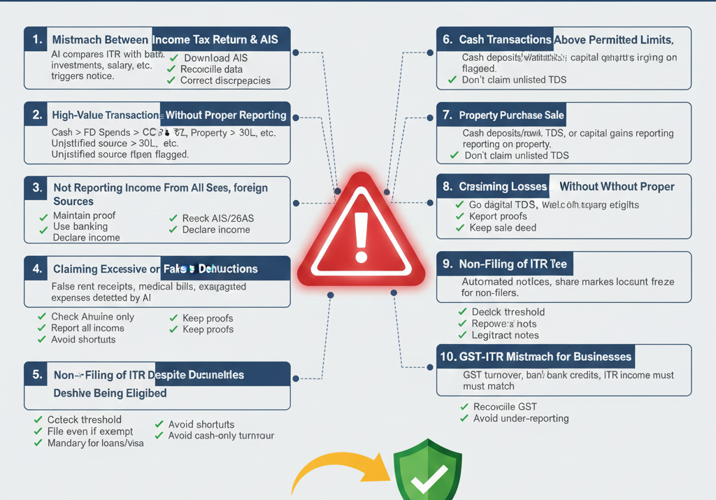 Top 10 Income Tax Notice Triggers in 2025-2026 (And How to Avoid Them)