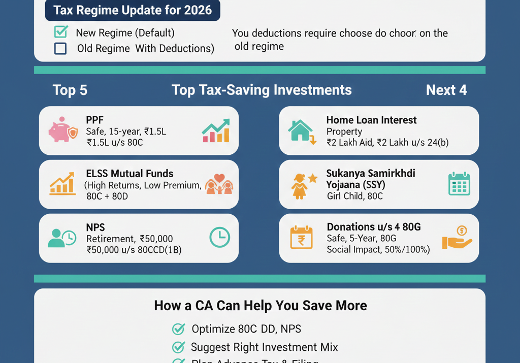 Best Tax-Saving Investments for FY 2026–27 (CA Recommended Guide)