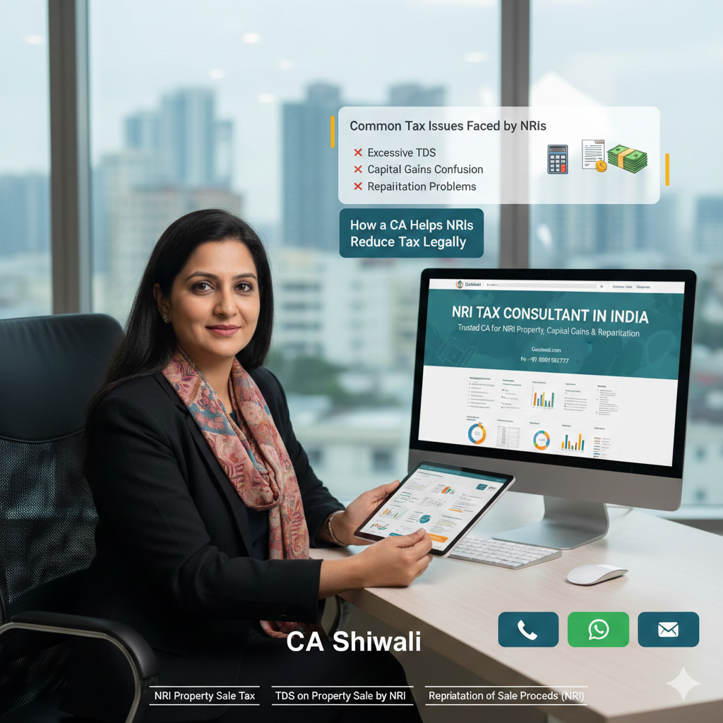 NRI property tax consultant in South Delhi helping with capital gains and TDS compliance