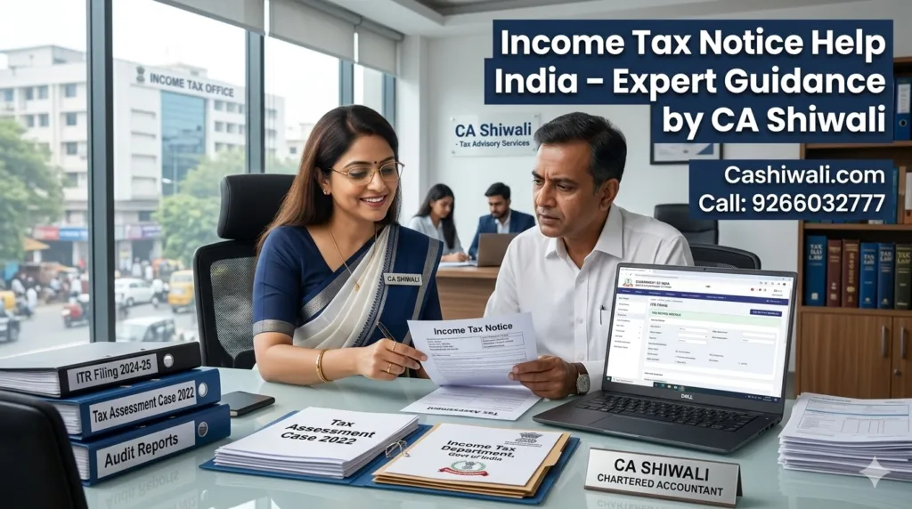 Income Tax Notice Help India – Chartered Accountant CA Shiwali assistance for responding to income tax notices