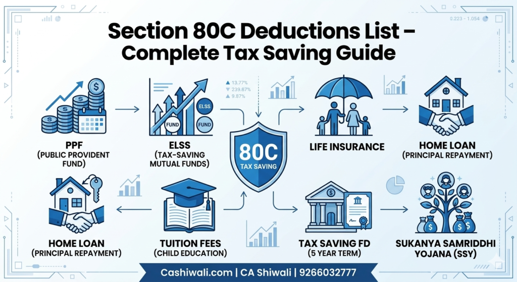 section 80c deductions list tax saving investments india